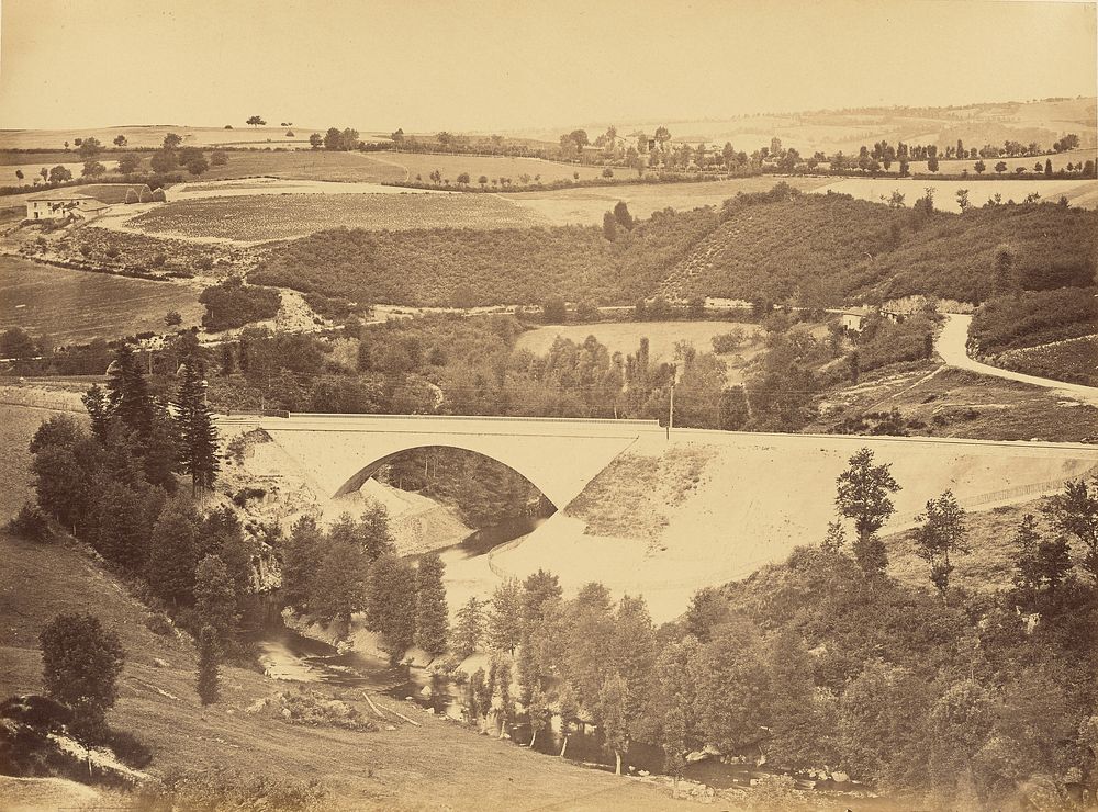 Viaduc sur Le Rhins, Près de Saint-Victor by Auguste Hippolyte Collard