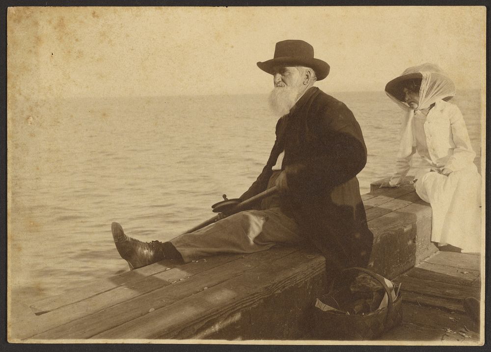 Old Man and Woman Looking at the Sea by Louis Fleckenstein