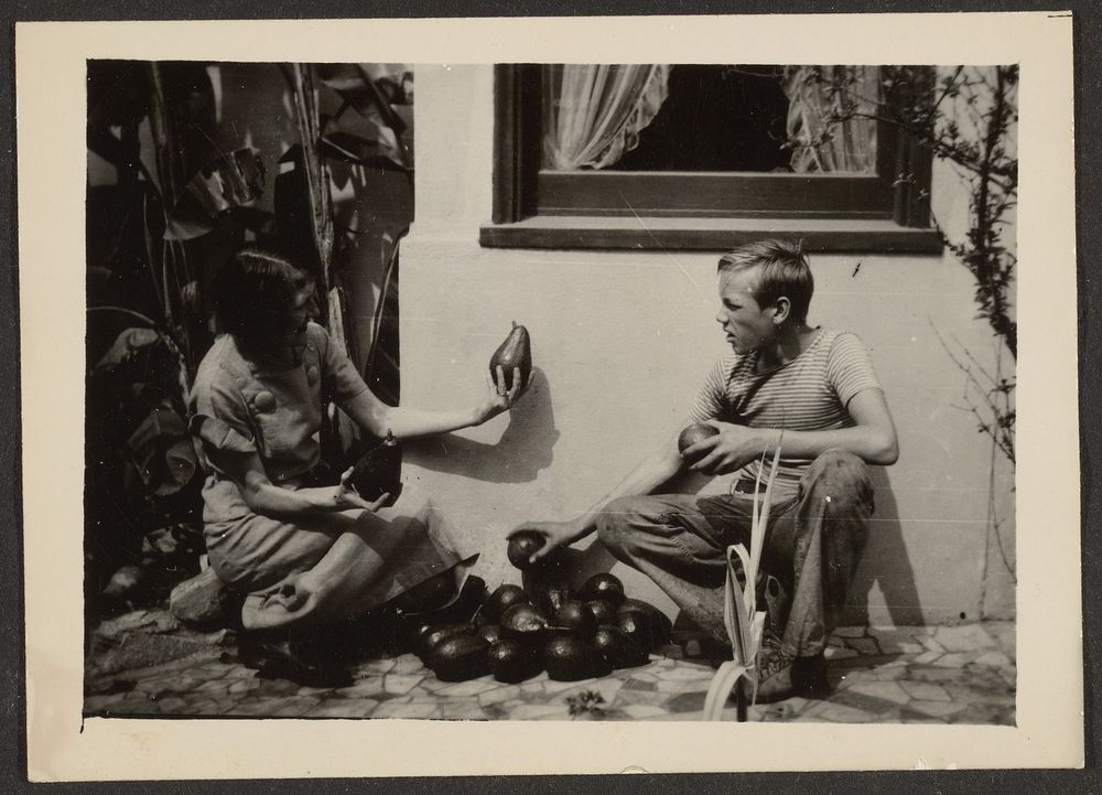 Florence and Son with Avacados by Louis Fleckenstein