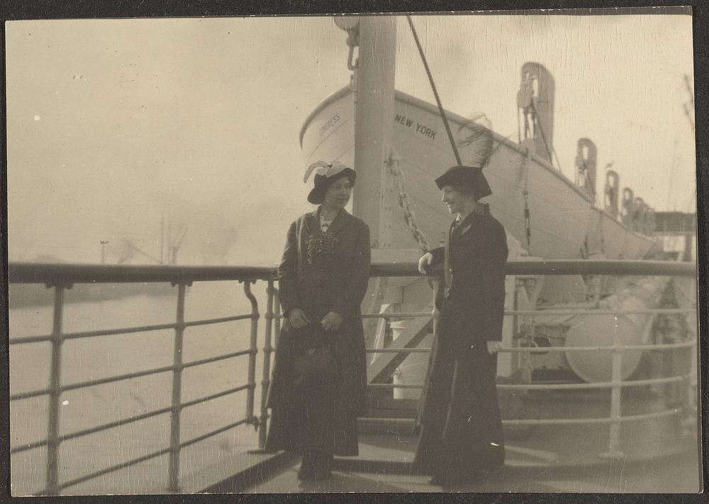 Two Women on a Pier by Louis Fleckenstein