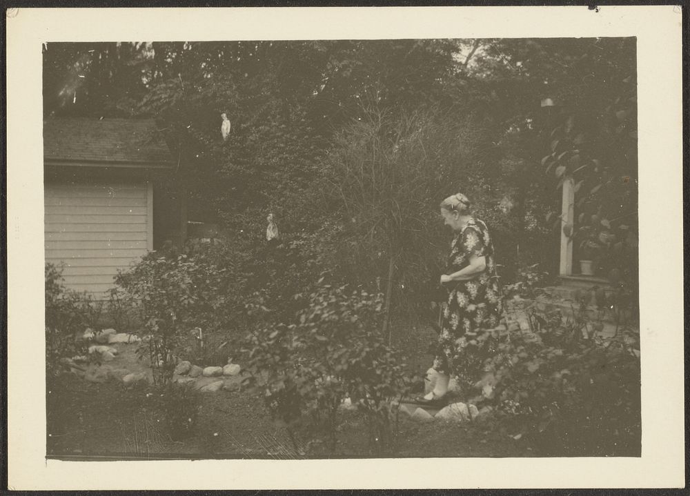 Mrs. Fleckenstein in Garden by Louis Fleckenstein