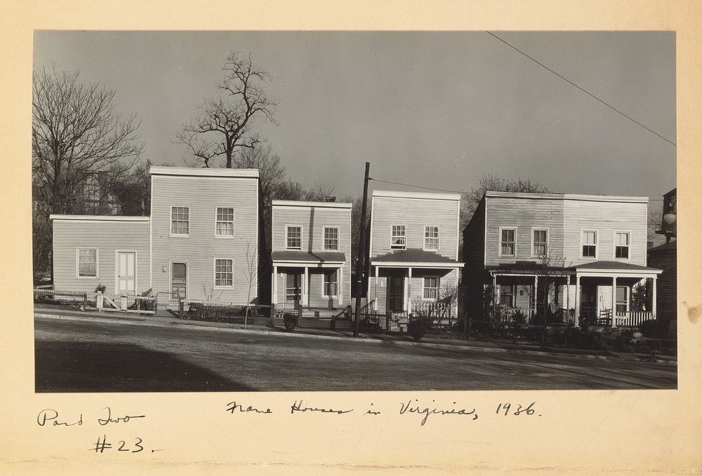 Frame Houses in Virginia by Walker Evans