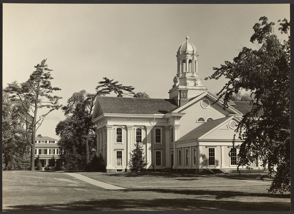 Wheaton College: Mary Lyon Hall and President's House (1829) by Walker Evans