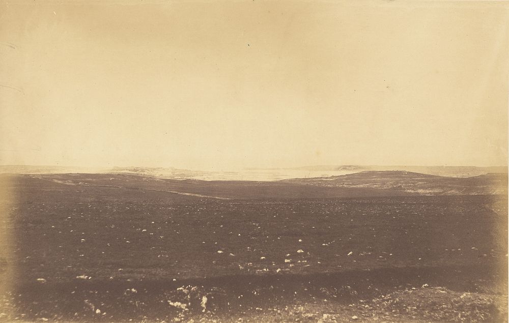 Distant view of Sebastopol with the Lines of Gordon's Battery. by Roger Fenton