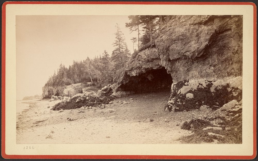 Cave, possibly at Mt. Desert, Maine by S R Stoddard