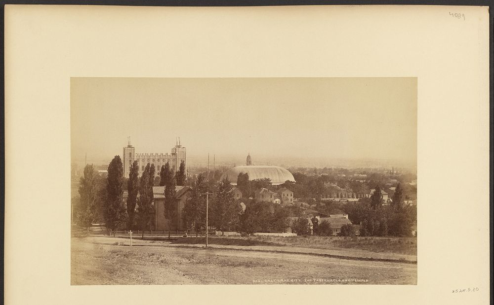 Salt Lake City, The Tabernacle and Temple by William Henry Jackson