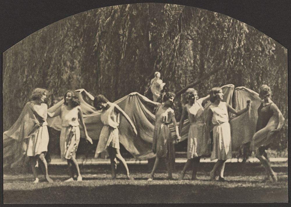 Dancers Posed in Grove by Louis Fleckenstein