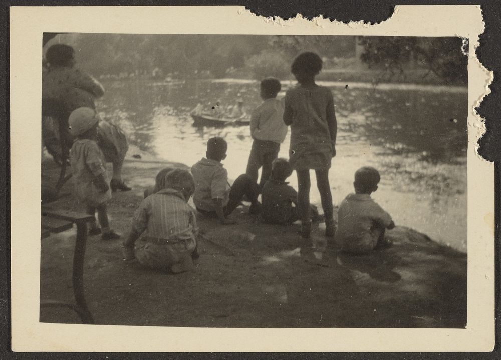 Children at Lakeside by Louis Fleckenstein