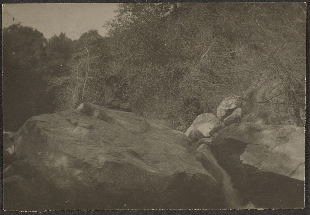 Figure Seated on Rock by Louis Fleckenstein