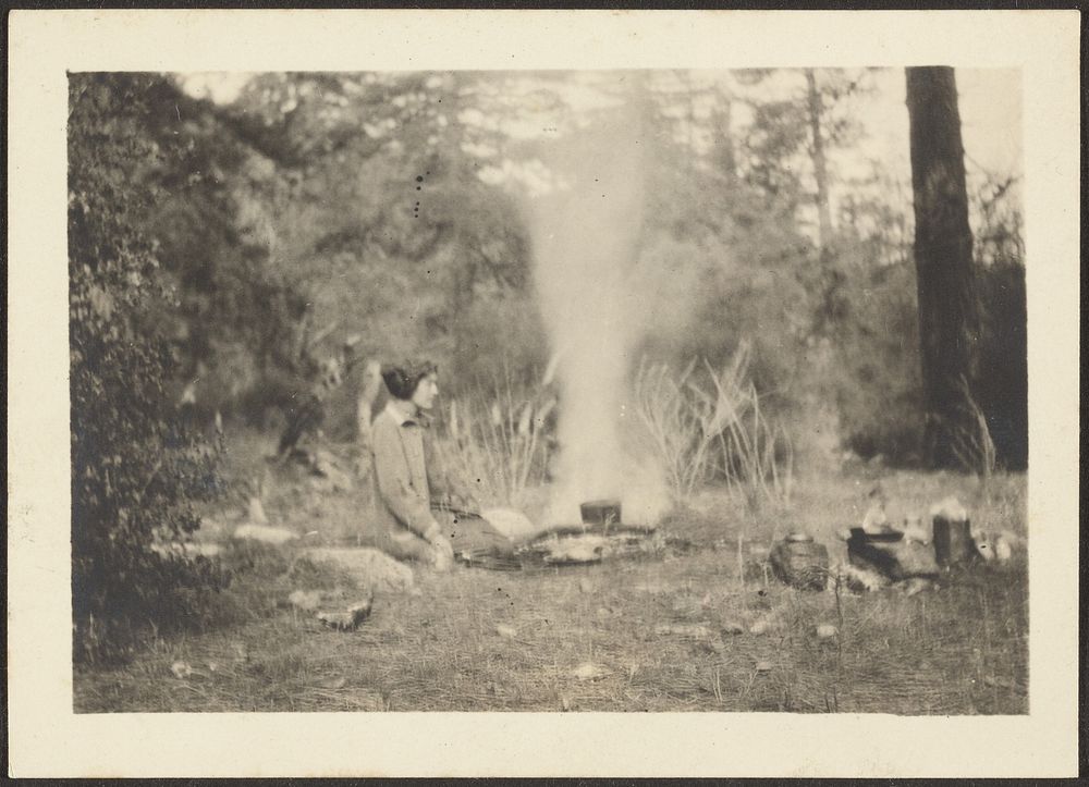 Florence at Camp Fire by Louis Fleckenstein