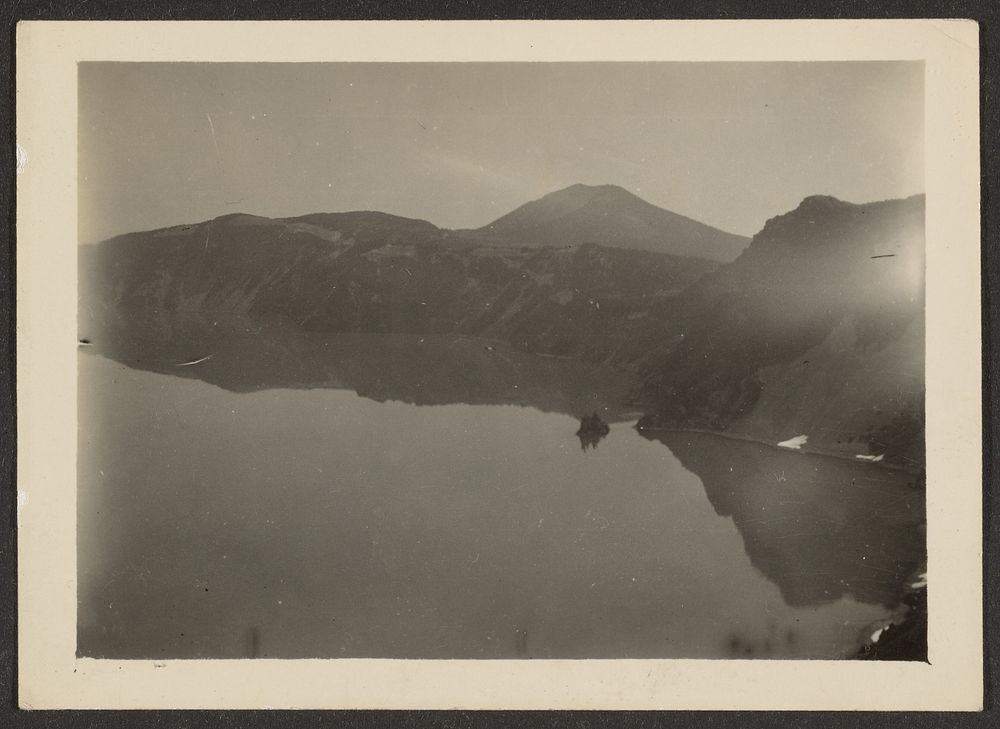 Crater Lake and Phantom Ship by Louis Fleckenstein