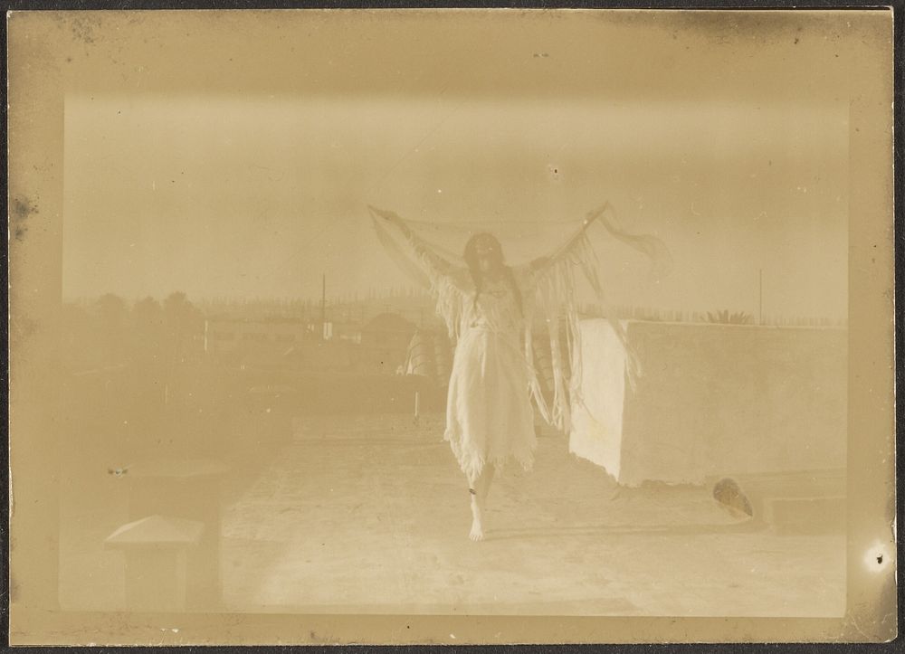 Florence Dancing in Native American Costume by Louis Fleckenstein
