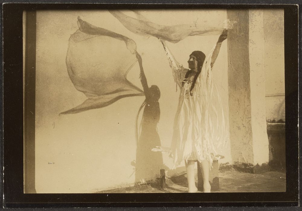 Florence Dancing in Native American Costume by Louis Fleckenstein
