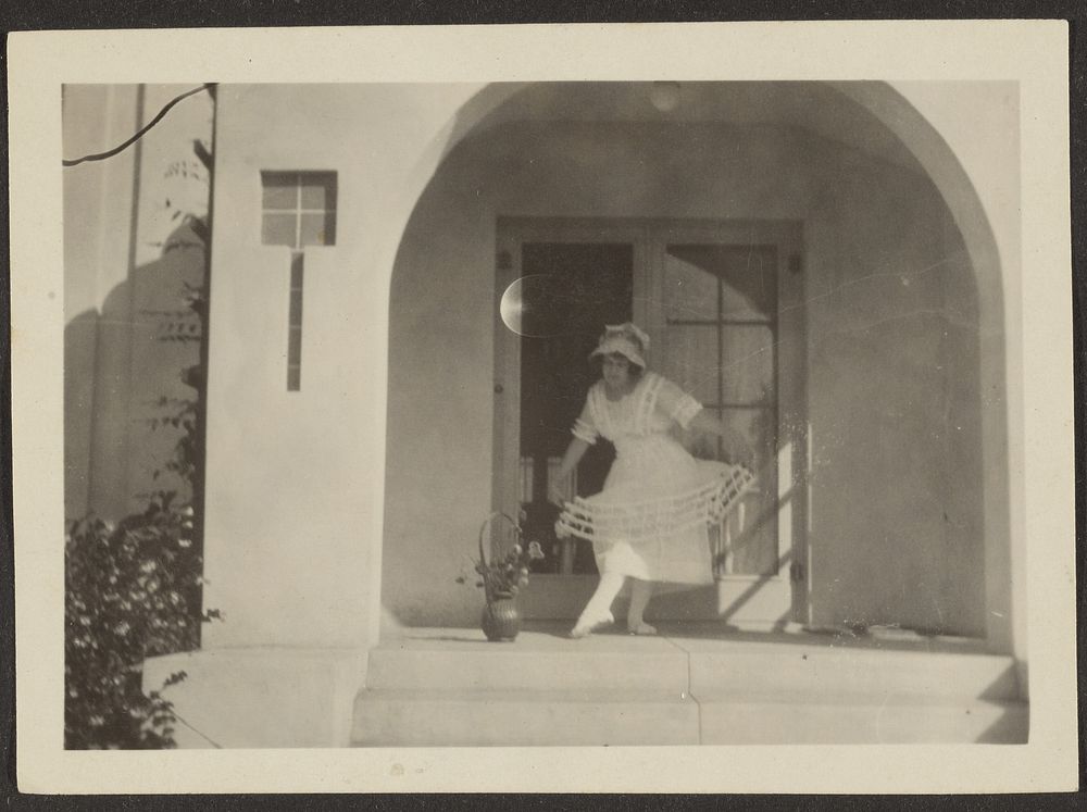 Florence Dancing on Porch by Louis Fleckenstein