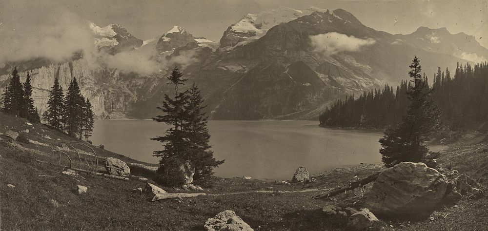 Alpine Landscape by Adolphe Braun