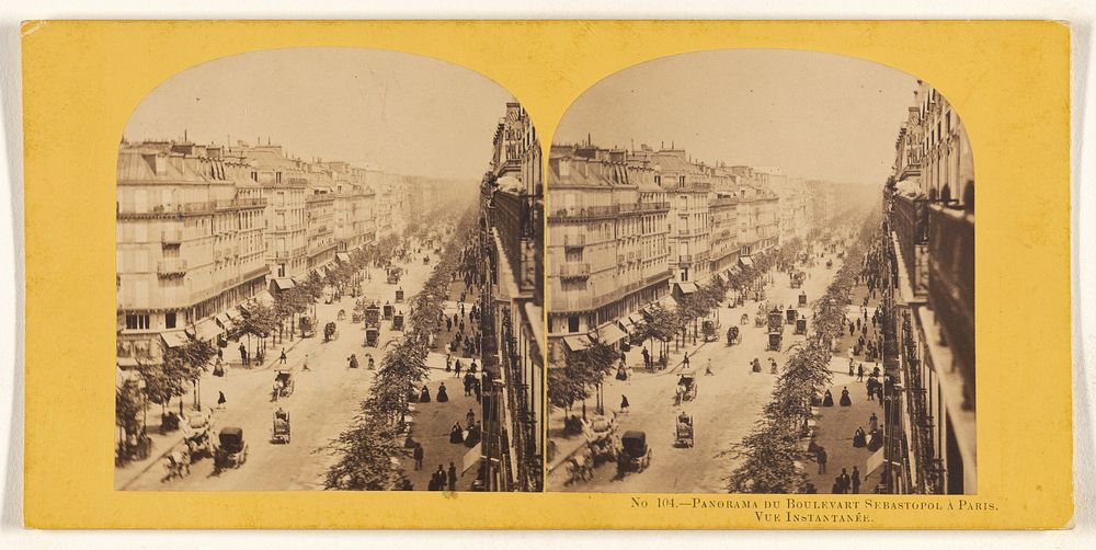 Panorama du Boulevart Sebastopol a Paris. Vue Instantanee.