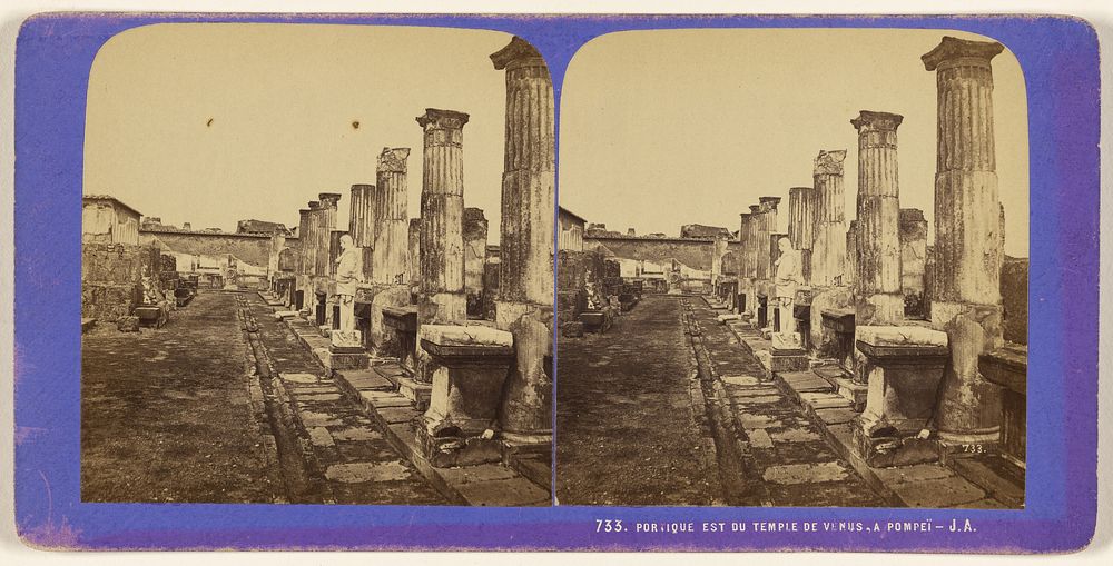 Portique est du temple de Vénus, Pompei by Jules Andrieu