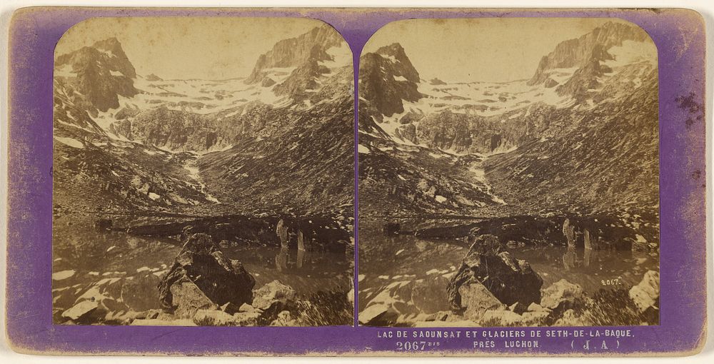 Lac Saussat et glaciers de Seth-de-la-Baque, près de Luchon by Jules Andrieu