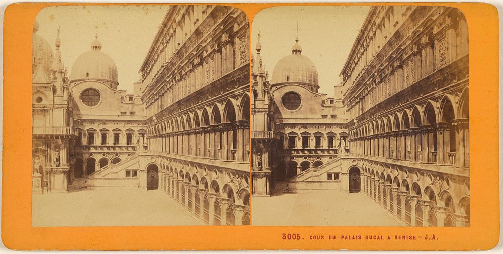 Cour du palais Ducal, Venise by Jules Andrieu