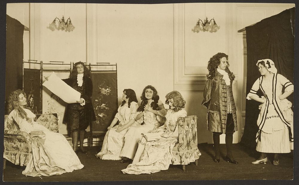 Women's Secondary School at St. Petersburg, Knowedy women, Play by Moliere, "Dames Savant?" by Karl Karlovitz Bulla