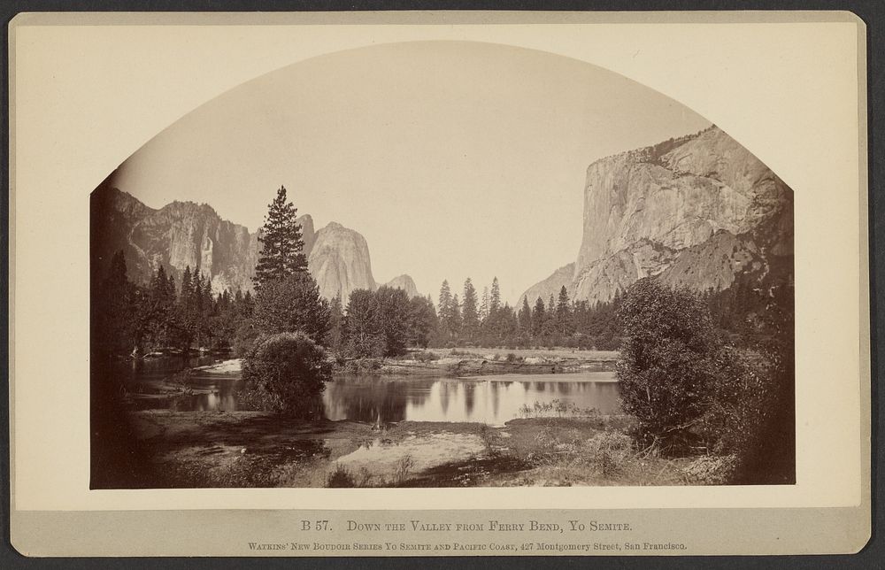 Down the Valley from Ferry Bend, Yo Semite by Carleton Watkins