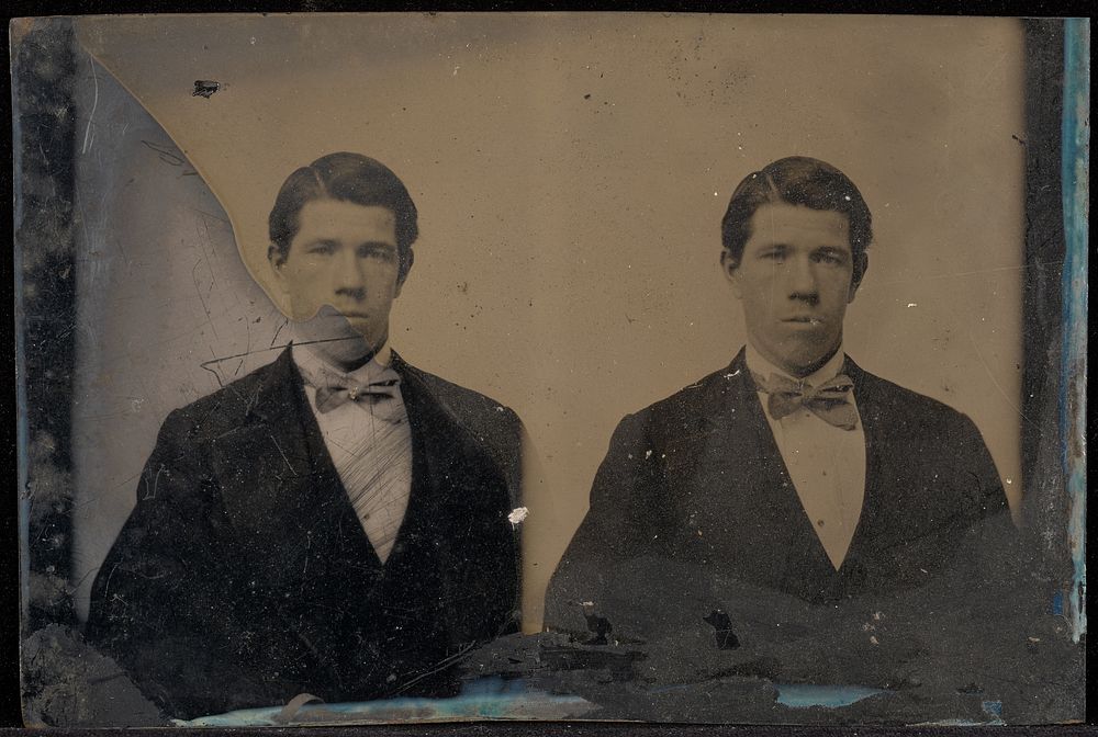 Double portrait of a young man wearing bow tie by Jacob Byerly