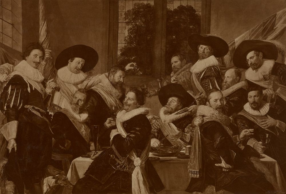 Frans Hals's "The Dinner of the Officers Corps of Saint Adrian" by Adolphe Braun
