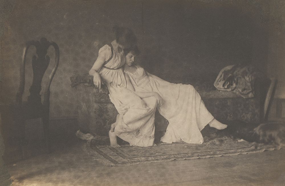 Two Female Students in Classical Costume in Eakins's Studio by Thomas Eakins