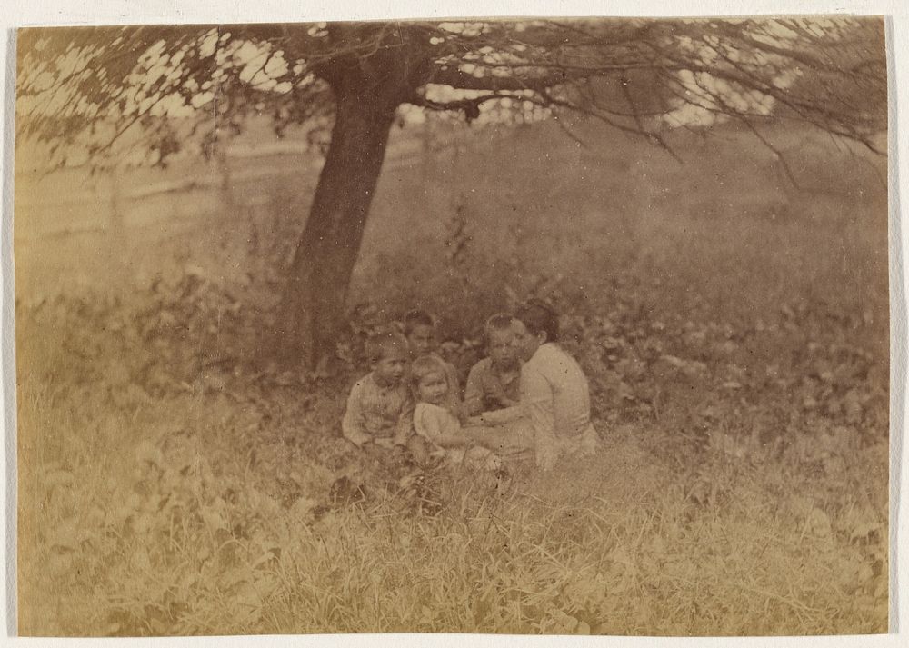 Frances Eakins Crowell and her children by Thomas Eakins