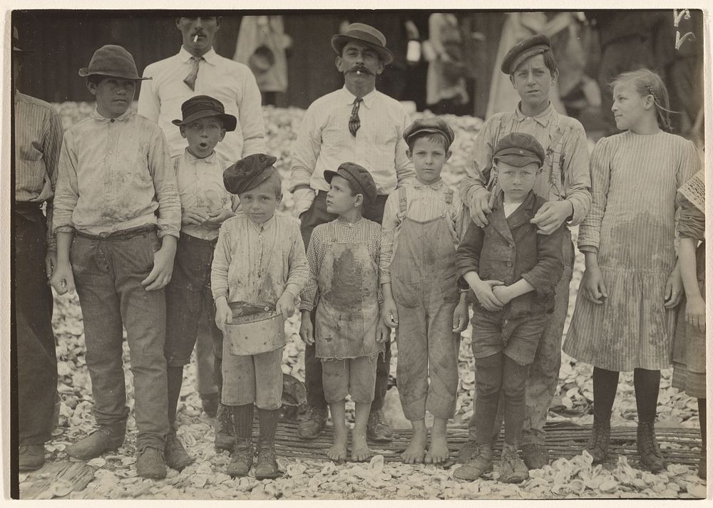 Group of Oyster Shuckers, Biloxi, Mississippi by Lewis W Hine
