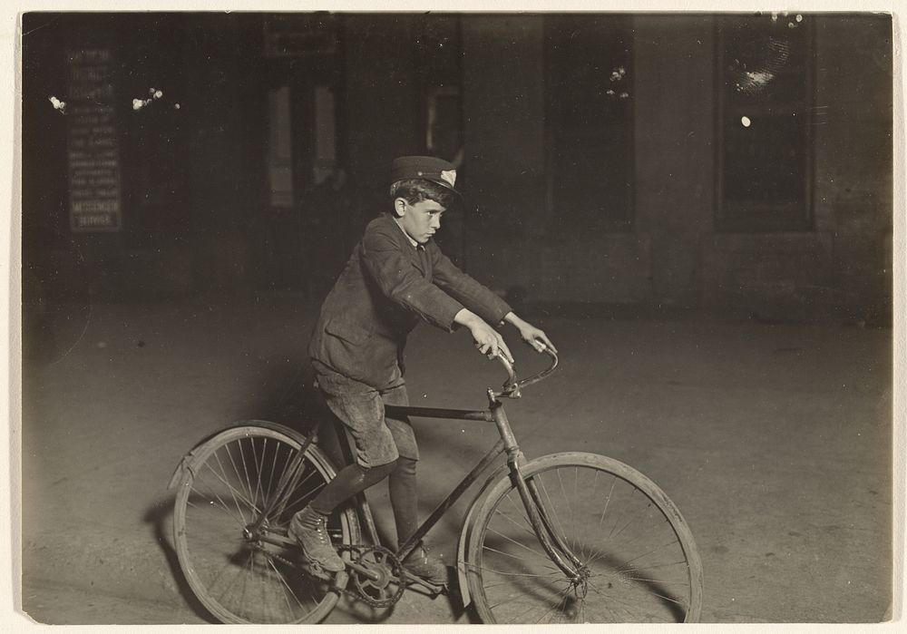 Western Union Messenger Boy, Indiana by Lewis W Hine