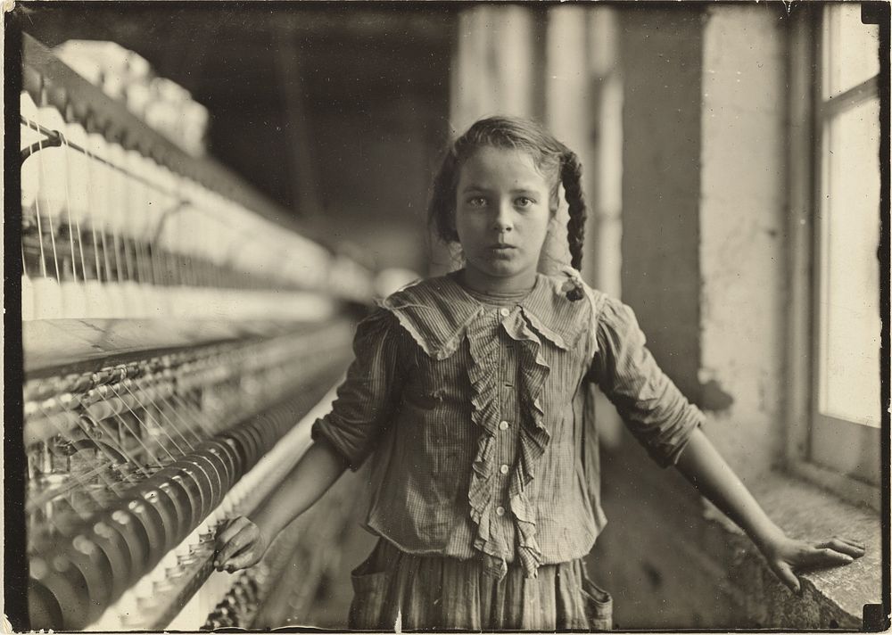 Ten-Year-Old spinner in N. Carolina Cotton Mill by Lewis W Hine