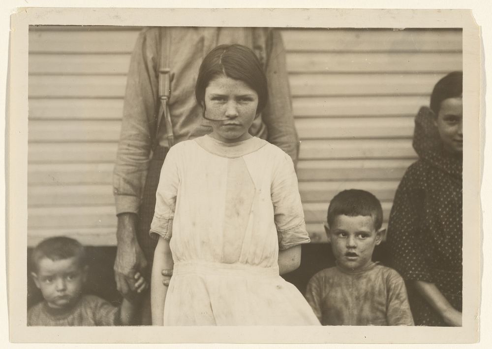 Gracie Clark, Spinner, with Her Family, Huntsville, Alabama by Lewis W Hine