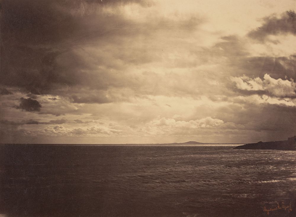 Cloudy Sky - Mediterranean Sea (Ciel Charge - Mer Mediterranee)] by Gustave Le Gray