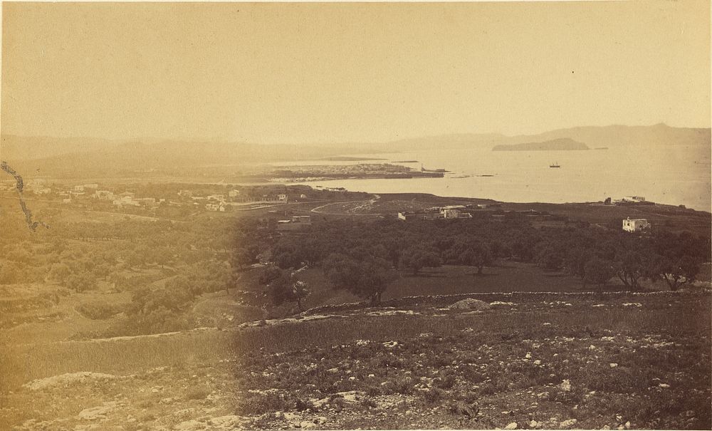 Kaleppa [distance view of the harbor and town]. by William J Stillman