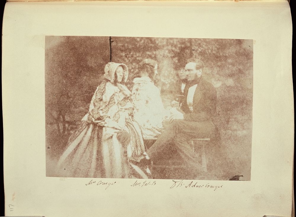 A Group Portrait with Mr. and Mrs. Adair Craigie, Mrs. James Brewster, and Sir David Brewster. by Dr John Adamson
