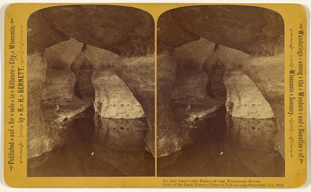 Cave of the Dark Waters, Place of Nah-hu-nah (Sturgeon). [Wisconsin Dells] by Henry Hamilton Bennett