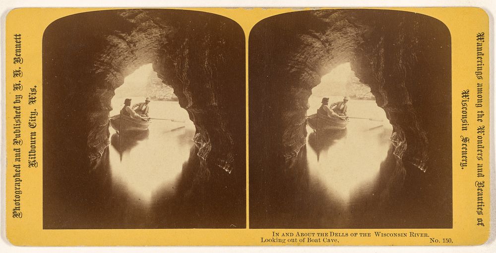 Looking out of Boat Cave. [Wisconsin Dells] by Henry Hamilton Bennett