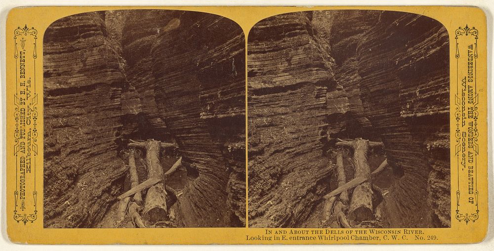 Looking in E[ast] entrance Whirlpool Chamber, C[old] W[ater] C[a]non [Wisconsin Dells] by Henry Hamilton Bennett