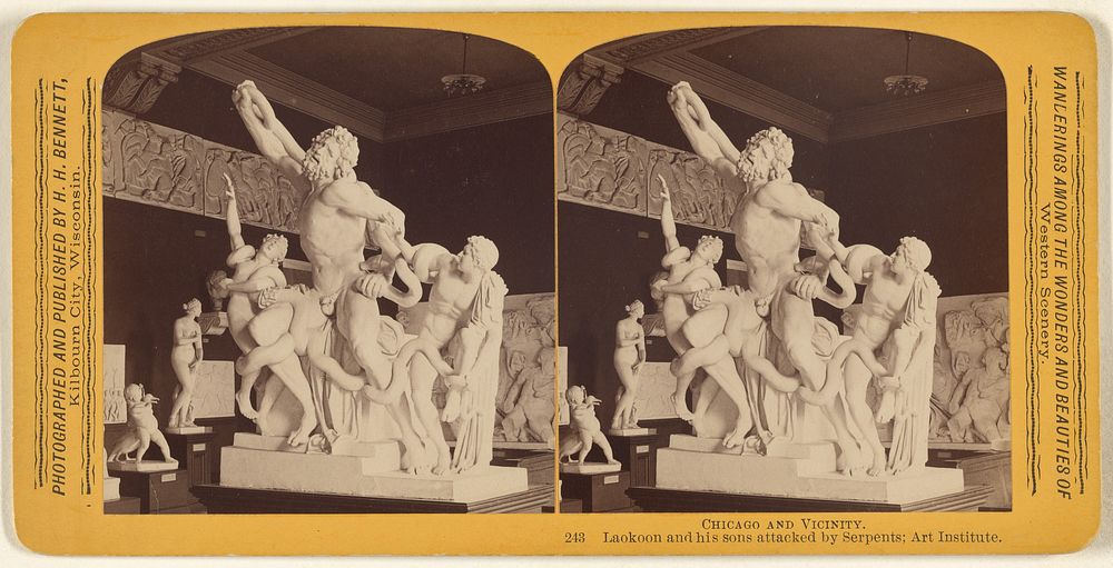 Laokoon [sic] and his sons attacked by Serpents; [Chicago] Art Institute. by Henry Hamilton Bennett