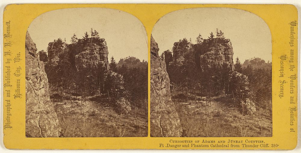 Ft. Danger and Phantom Cathedral from Thunder Cliff. [Adams and Juneau Counties, Wisconsin] by Henry Hamilton Bennett