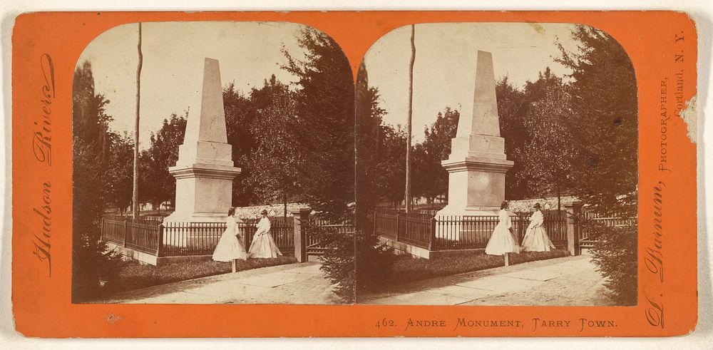 Andre Monument, Tarry Town. [Hudson River] by Deloss Barnum