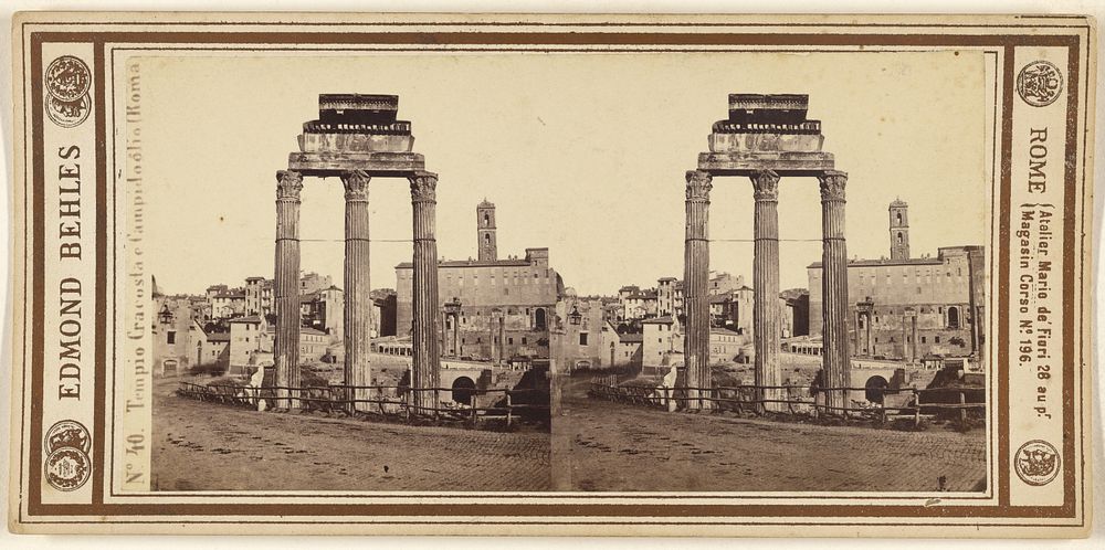 Tempio Cracosta e Campidoglia (Roma) by Edmondo Behles