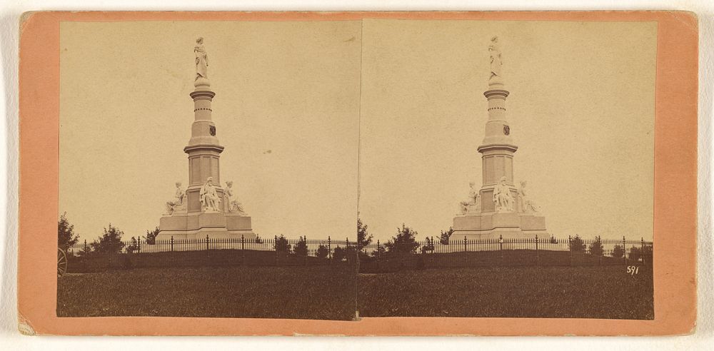 Battle-field of Gettysburg - Monument in Soldiers' National Cemetery. by Tipton and Myers