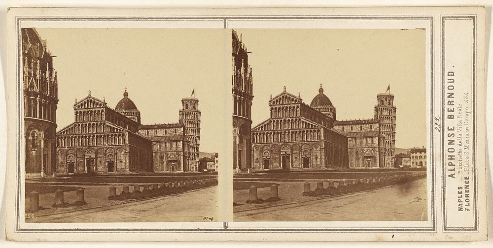Cathedral & Leaning Tower of Pisa by Alphonse Bernoud