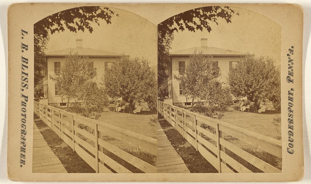 View of house and garden at Coudersport, Pa. by Lalon R Bliss