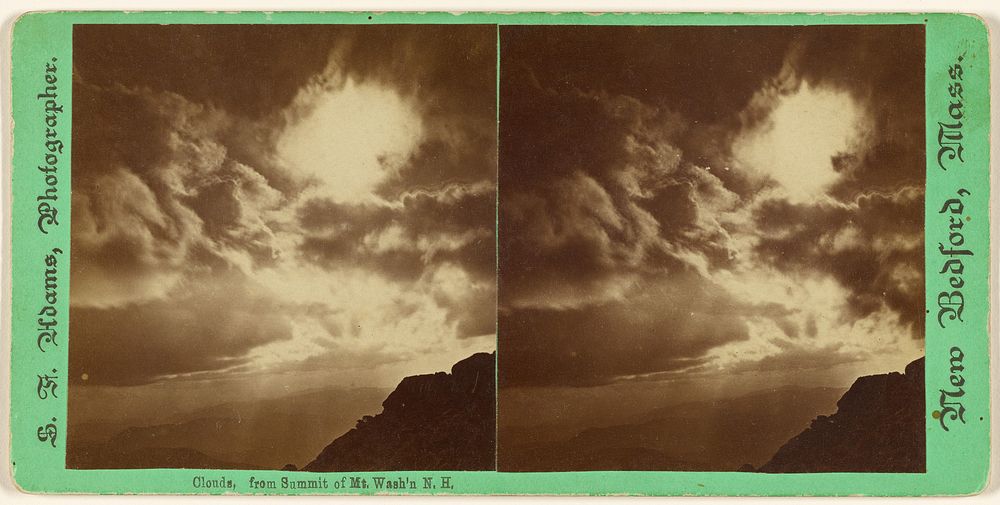 Clouds, from Summit of Mt. Wash'n N.H. by S F Adams
