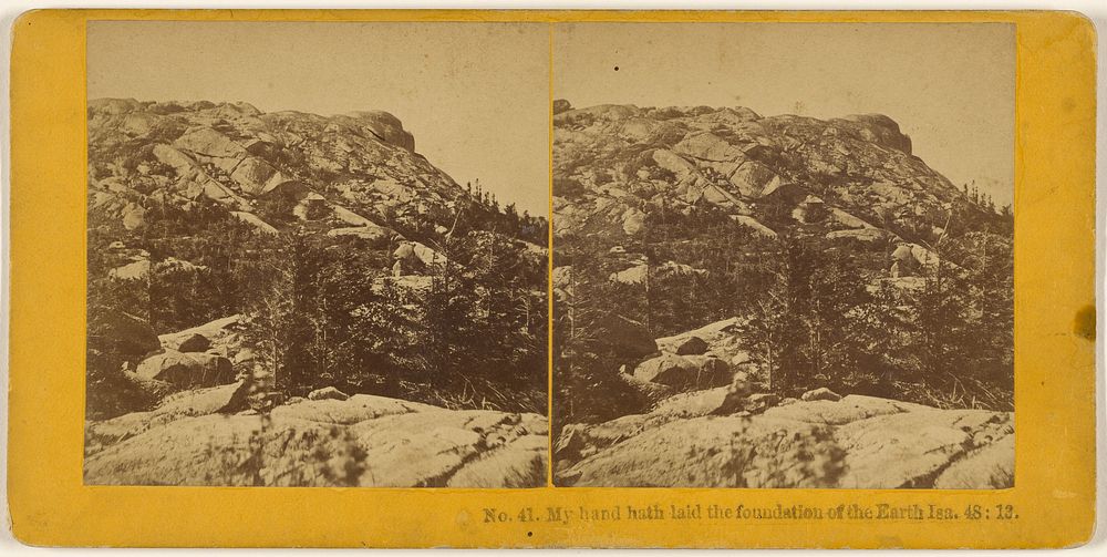My hand hath laid the foundation of the Earth [View of Grand Monadnock Mountain, Jaffrey, N.H.] by W F Allen
