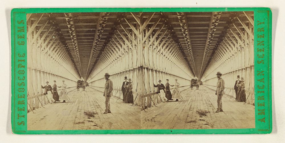 Perspective View of the Carriage Way in the Suspension Bridge, Niagara. by Edward and Henry T Anthony and Co