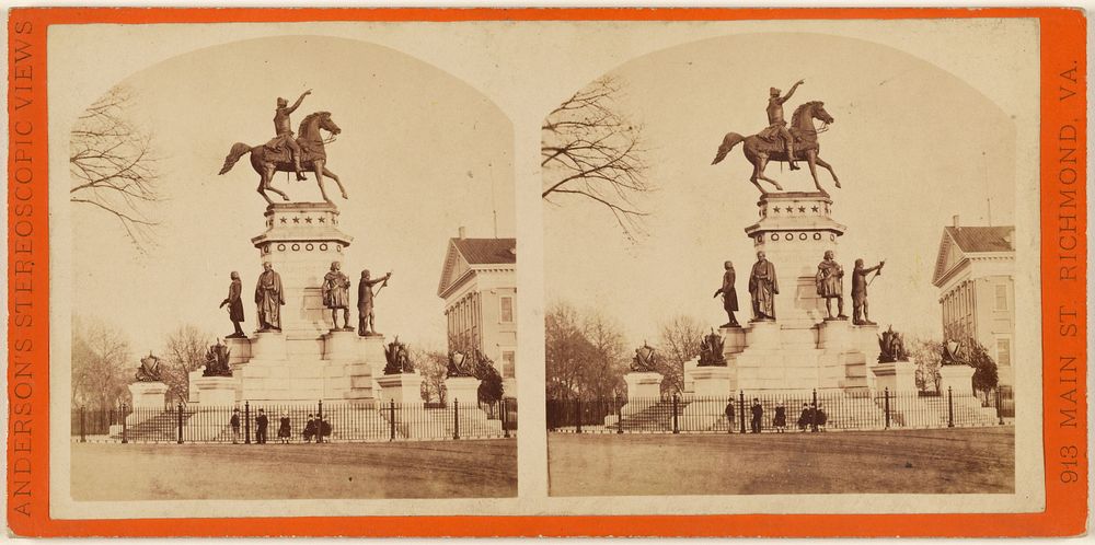 Washington's Monument, Richmond in Capitol Square by D H Anderson